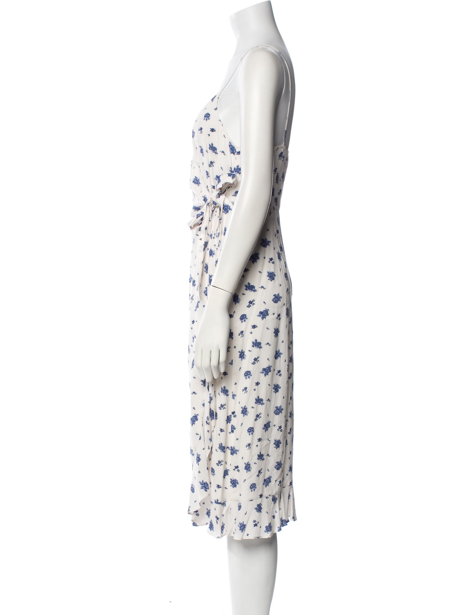 Sézane Floral Print Midi Length Dress